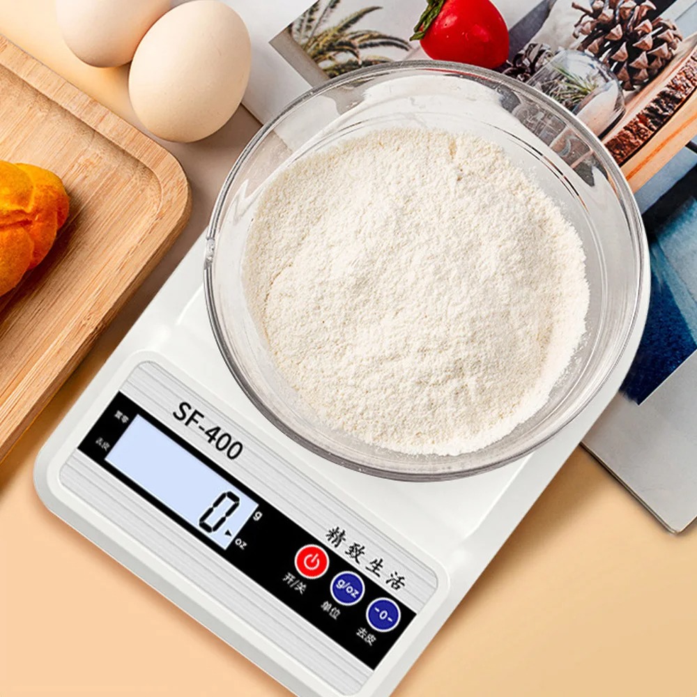 Balance de Cuisine Electronique,Balance Numérique Cuisine 10kg/1g Balance  Cuisine Acier INOX Tactile Sensible Écran LCD Rétroéclairé
